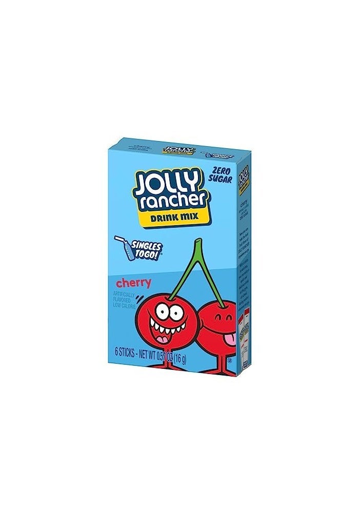 SINGLES TO GO! Jolly Rancher Drink Mix WaterTok Bundle - Blue Raspberry, Green Apple, Watermelon and Cherry Drink Mix - 0.63 Ounce (Pack of 6) - Image 4
